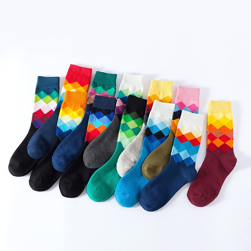 Men's Cotton Socks, Gradient Color