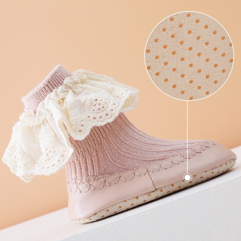 New Princess Baby Girl Socks with Lace and Ruffles