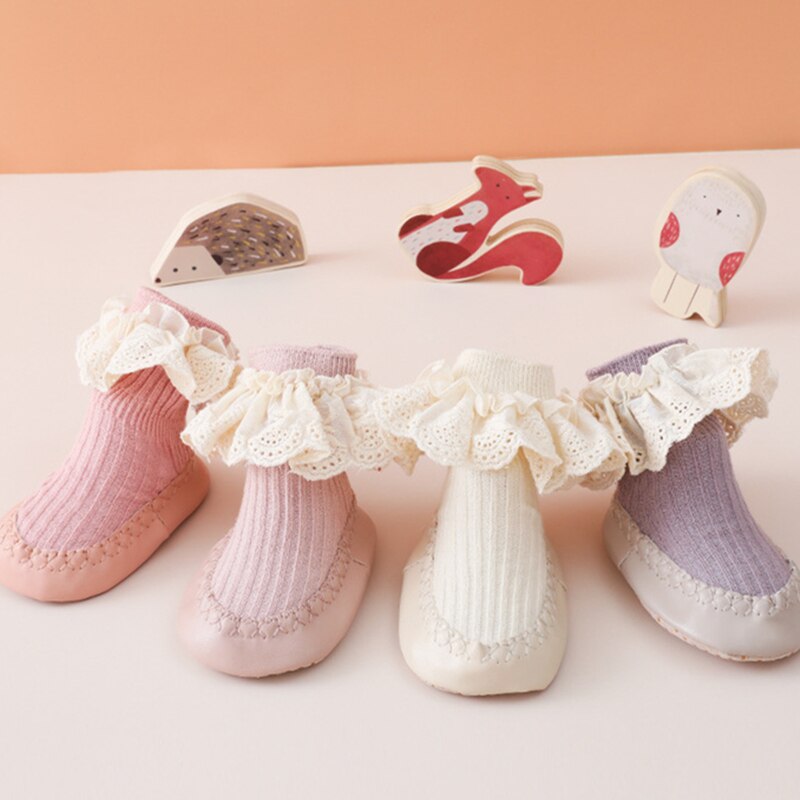 New Princess Baby Girl Socks with Lace and Ruffles
