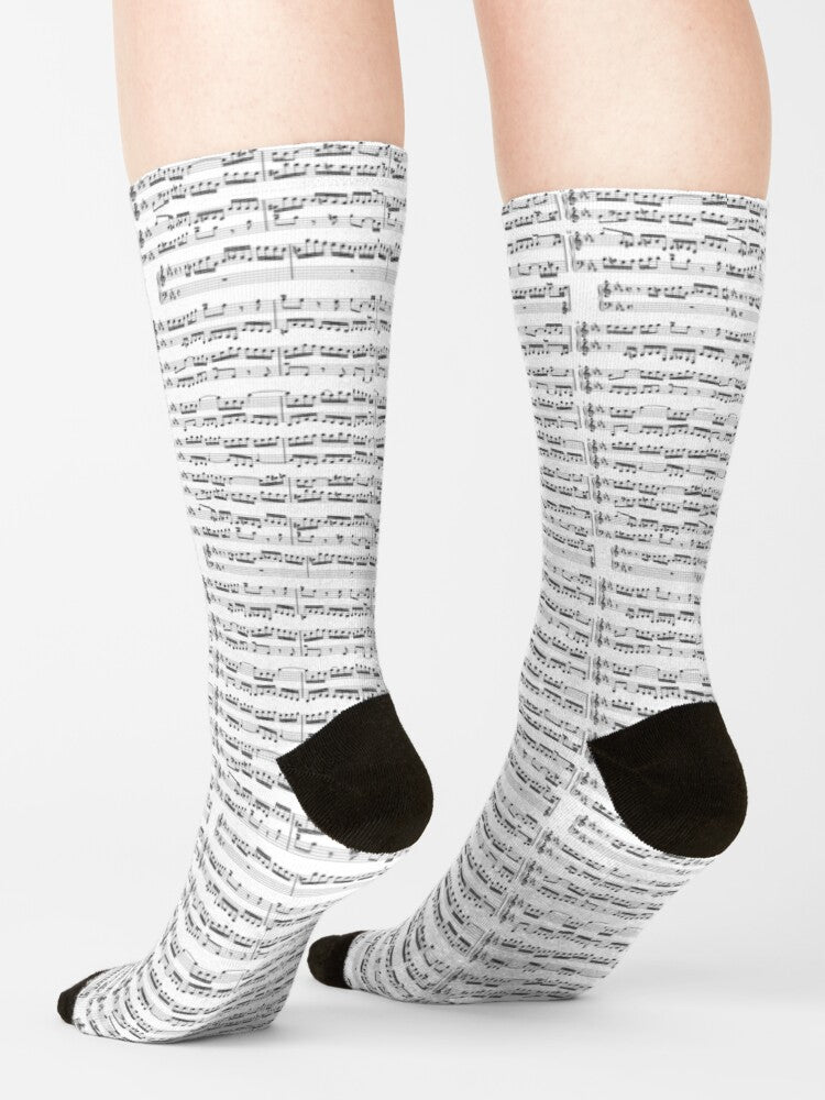 Johann Sebastian Bach sheet music Socks Unisex