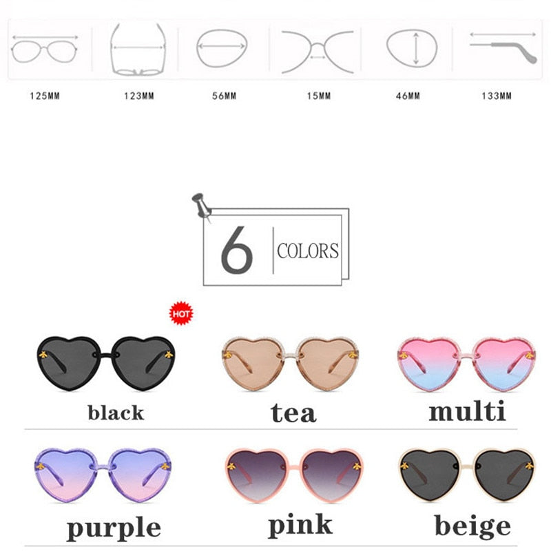 Children's Heart Shaped Sunglasses