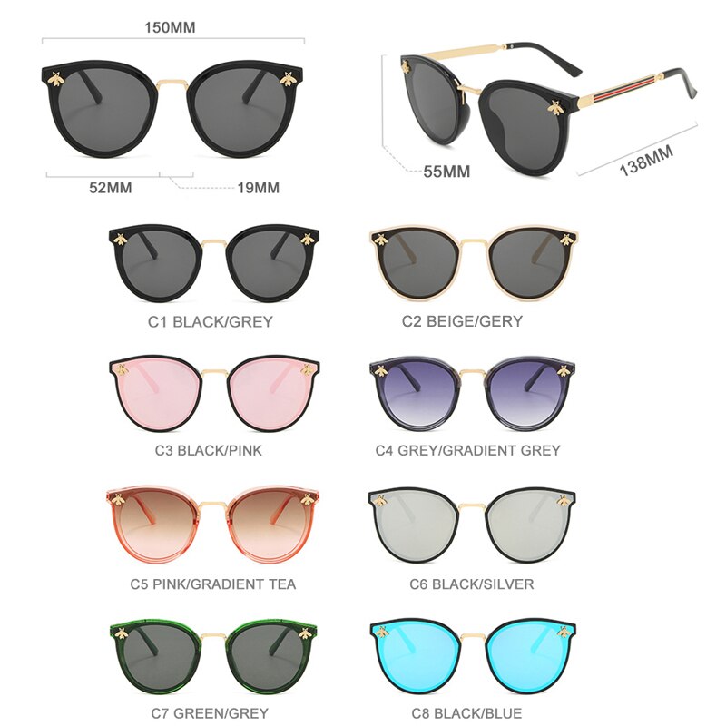 HOOBAN Luxury Cat Eye Sunglasses for Women