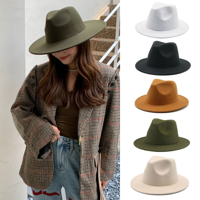 Unisex Flat Brim Top Hat