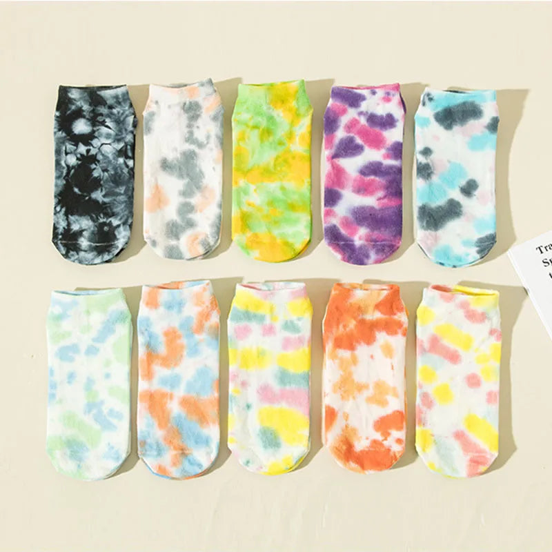 Women's Cotton Tie-dyed Silicone Non-slip