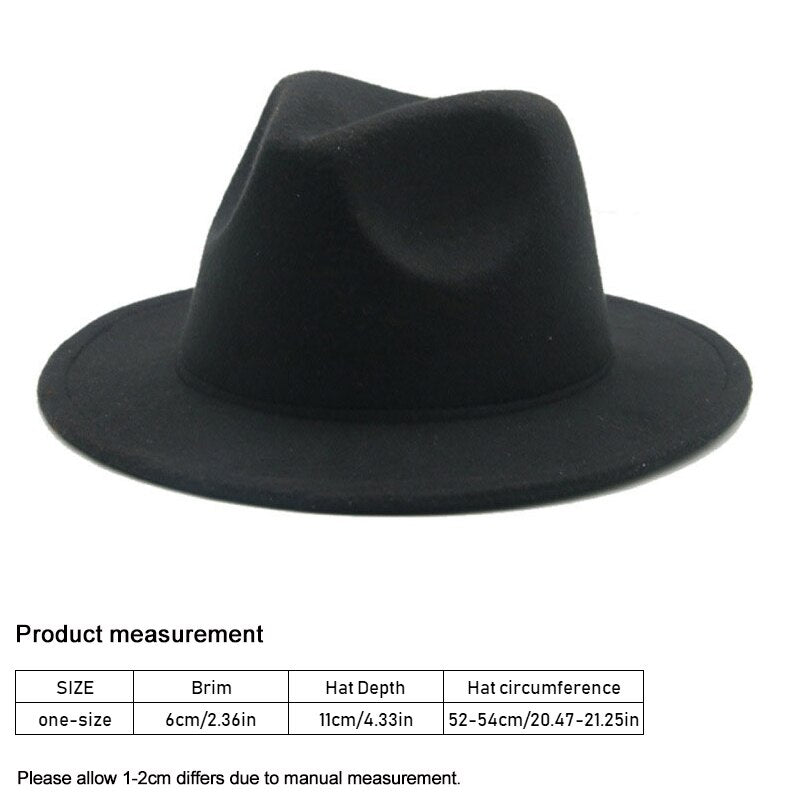 Unisex Flat Brim Top Hat