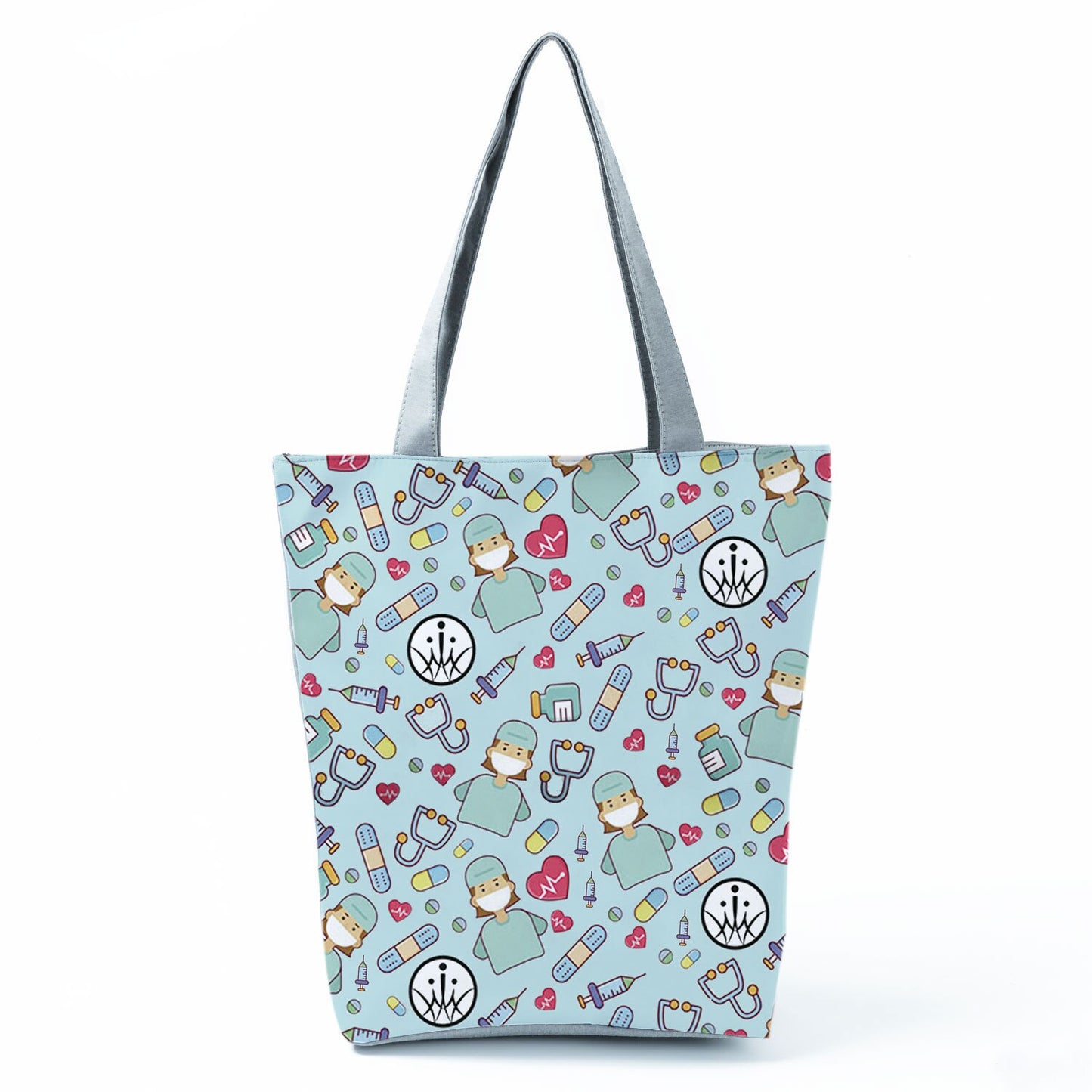 Reusable Cartoon Nurse' Tote