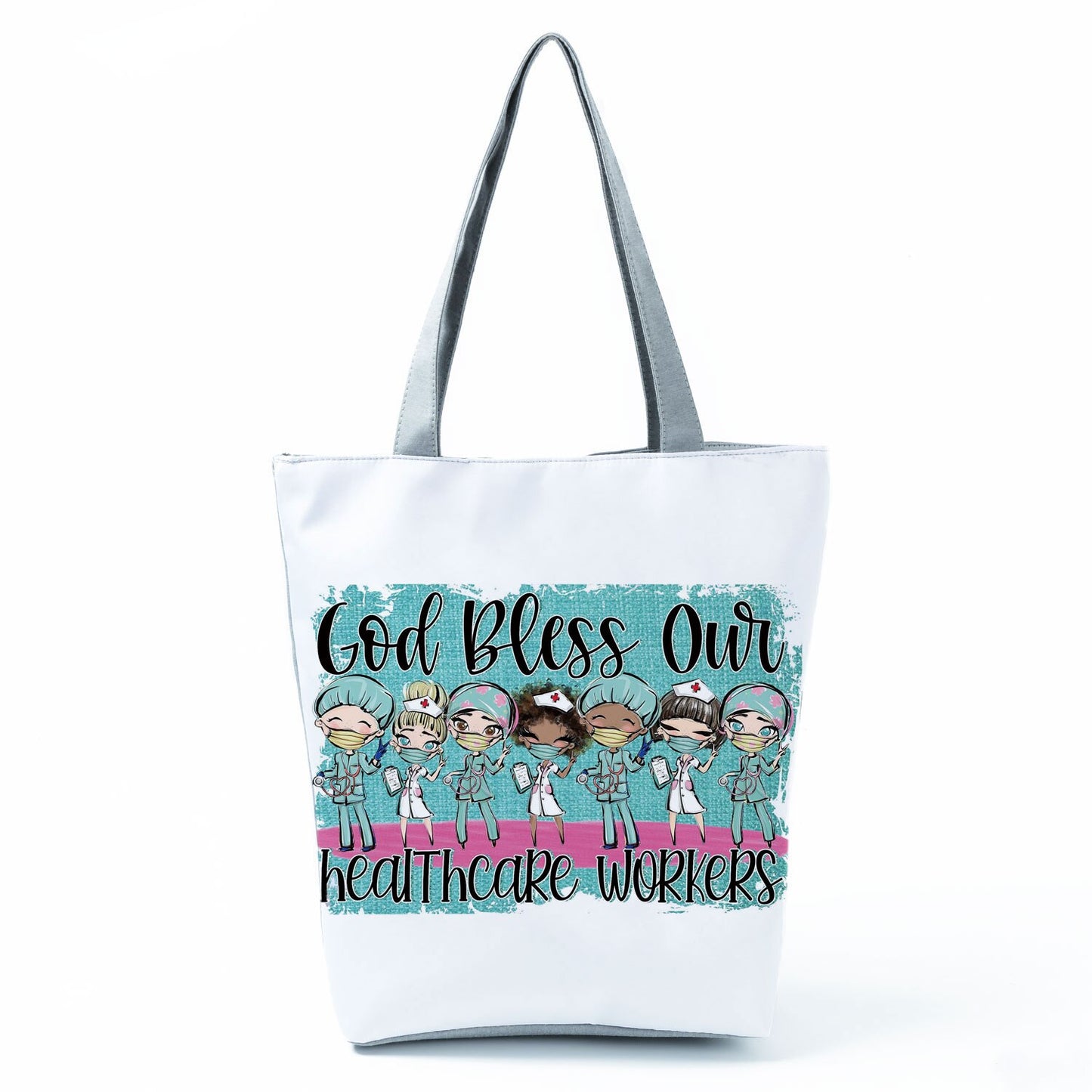 Reusable Cartoon Nurse' Tote