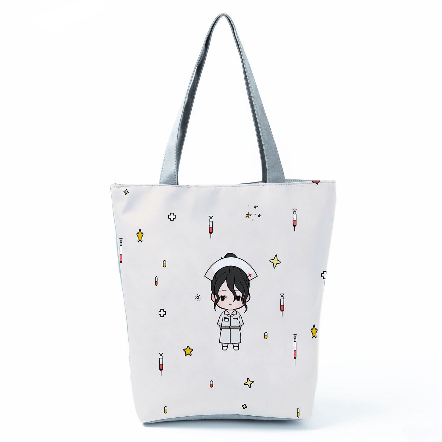 Reusable Cartoon Nurse' Tote