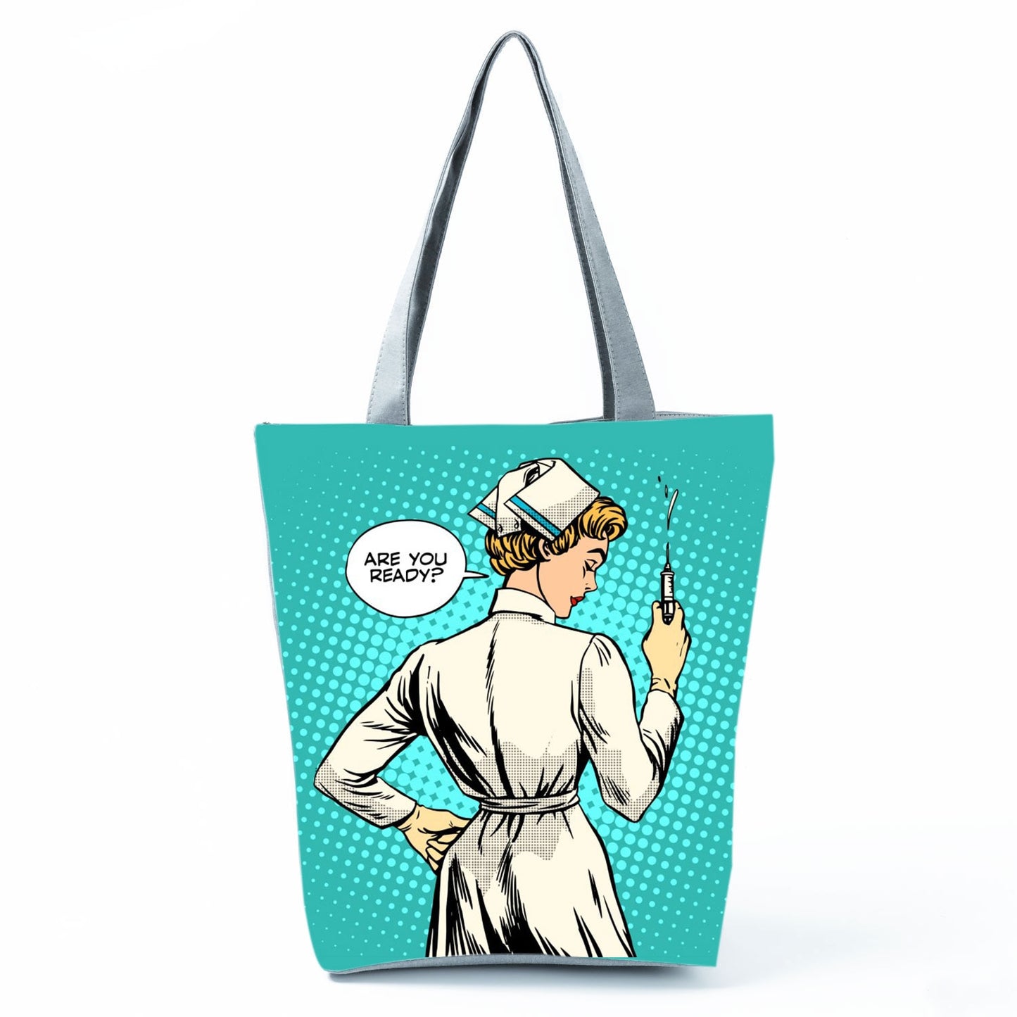 Reusable Cartoon Nurse' Tote