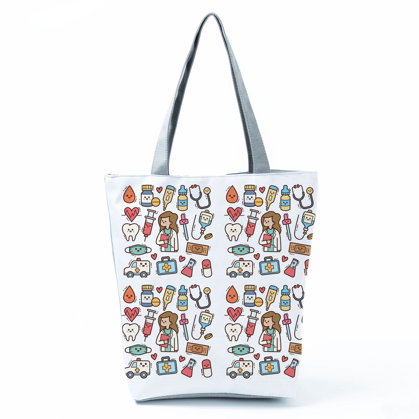 Reusable Cartoon Nurse' Tote