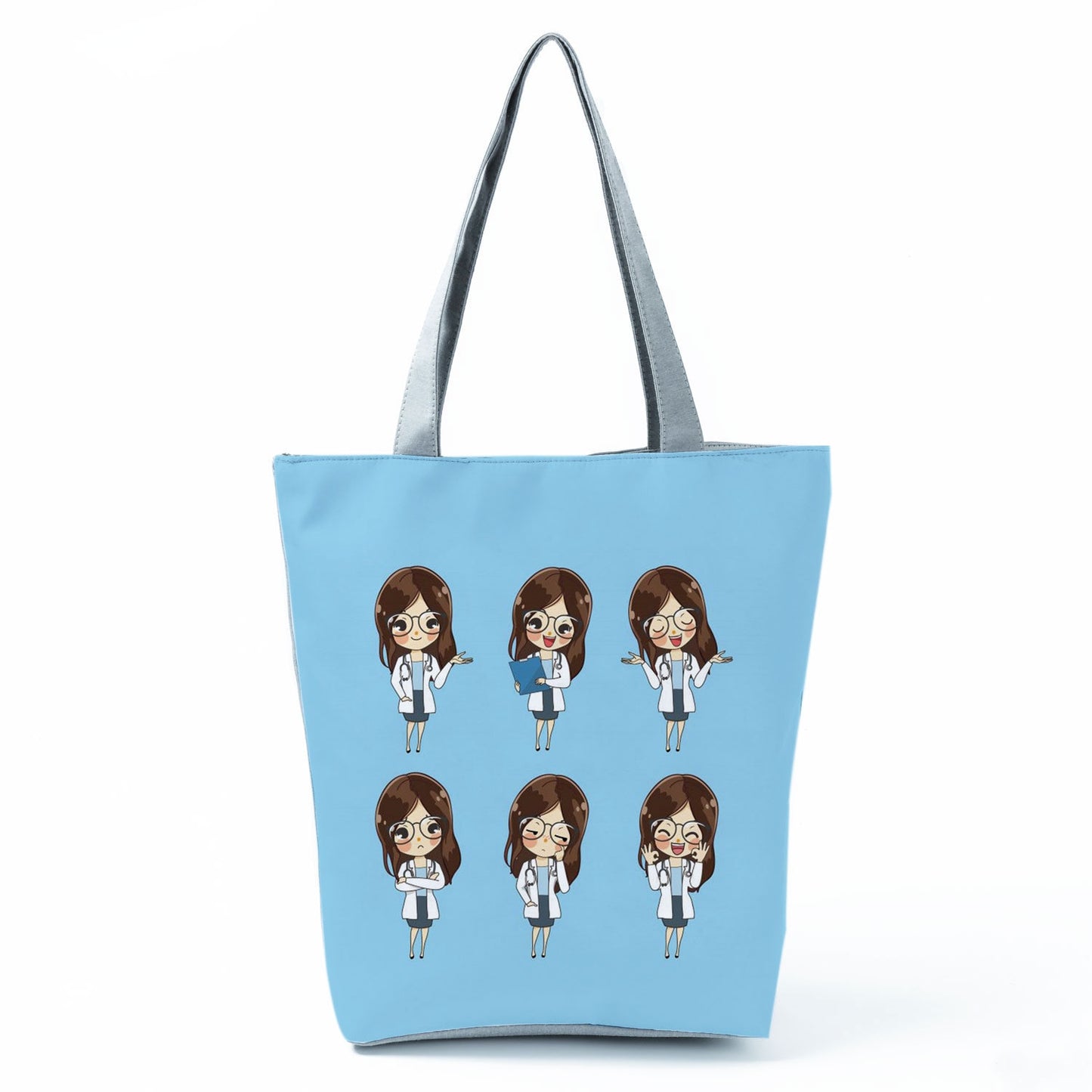 Reusable Cartoon Nurse' Tote