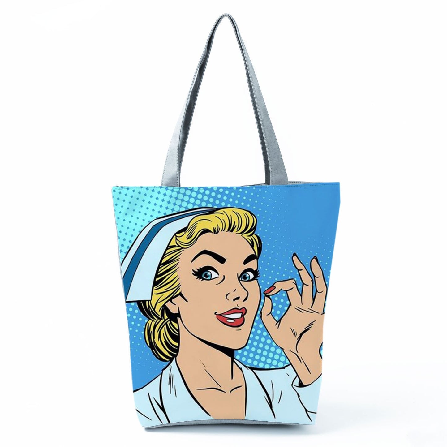 Reusable Cartoon Nurse' Tote