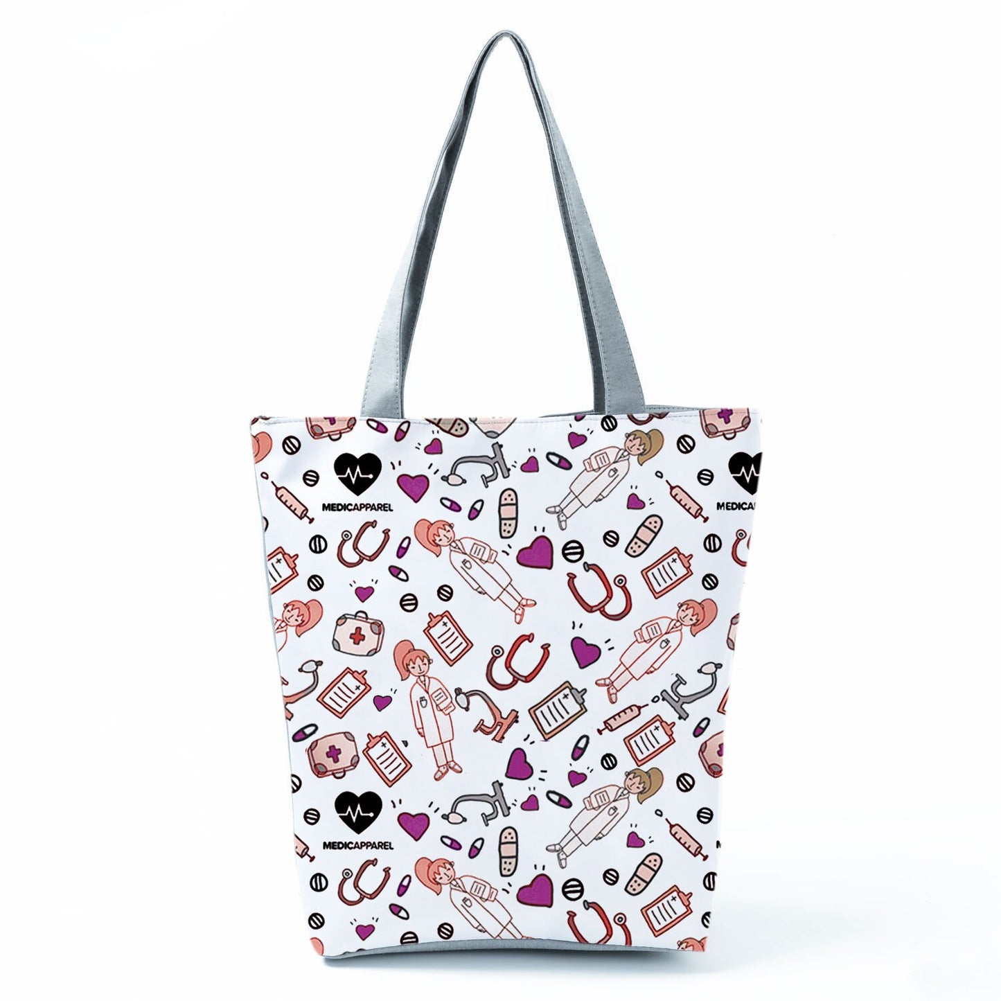 Reusable Cartoon Nurse' Tote