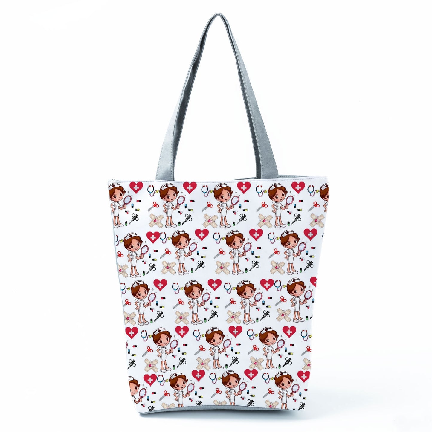 Reusable Cartoon Nurse' Tote