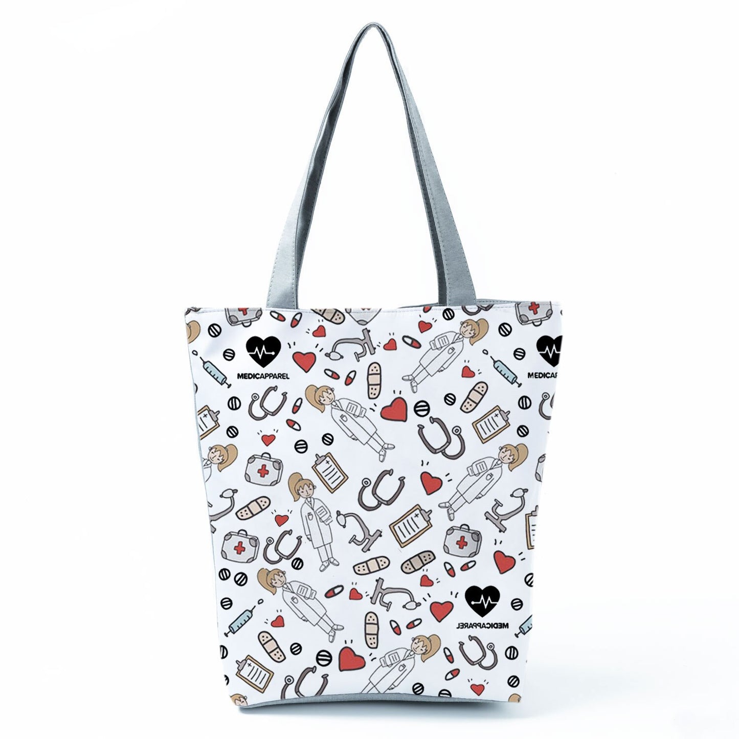 Reusable Cartoon Nurse' Tote