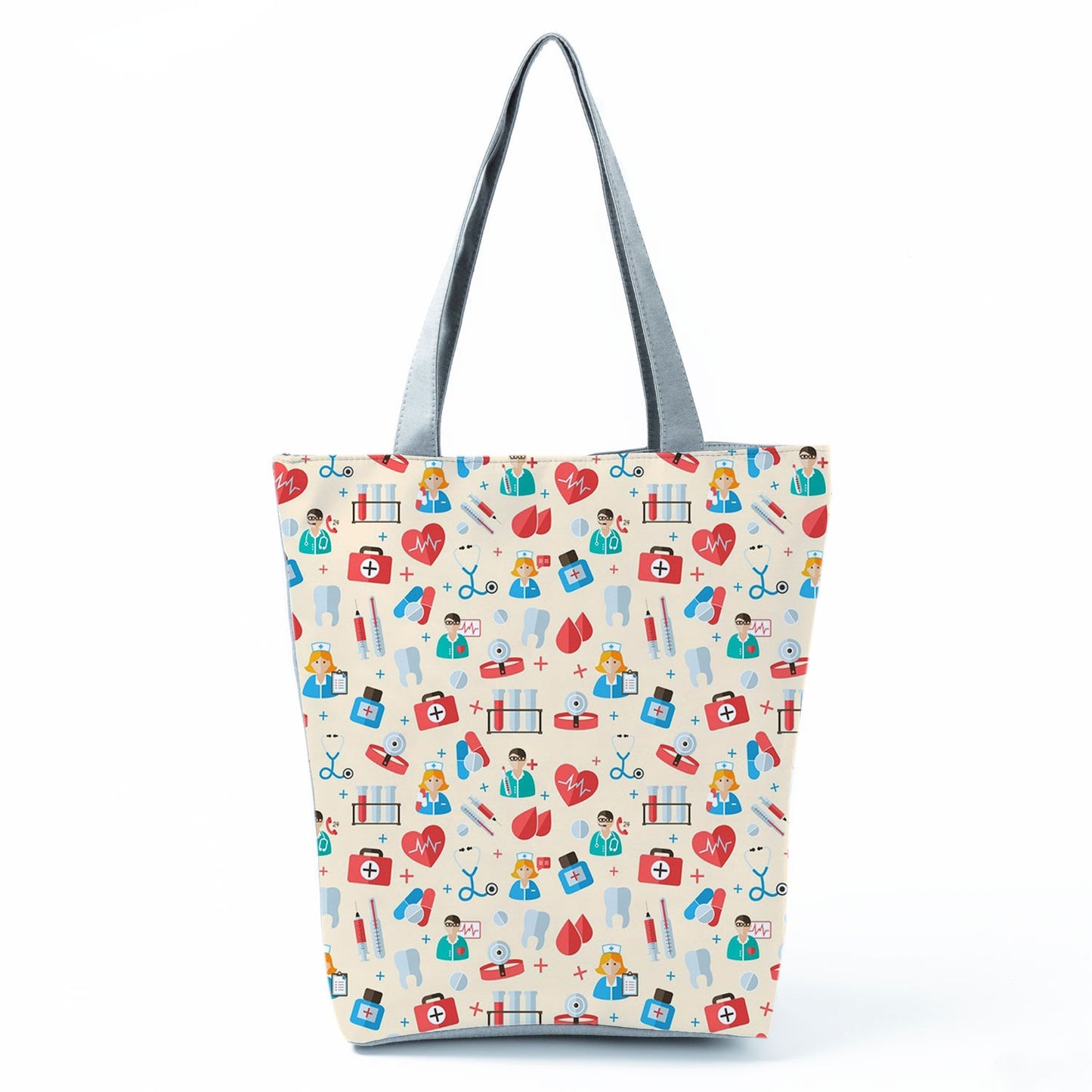 Reusable Cartoon Nurse' Tote