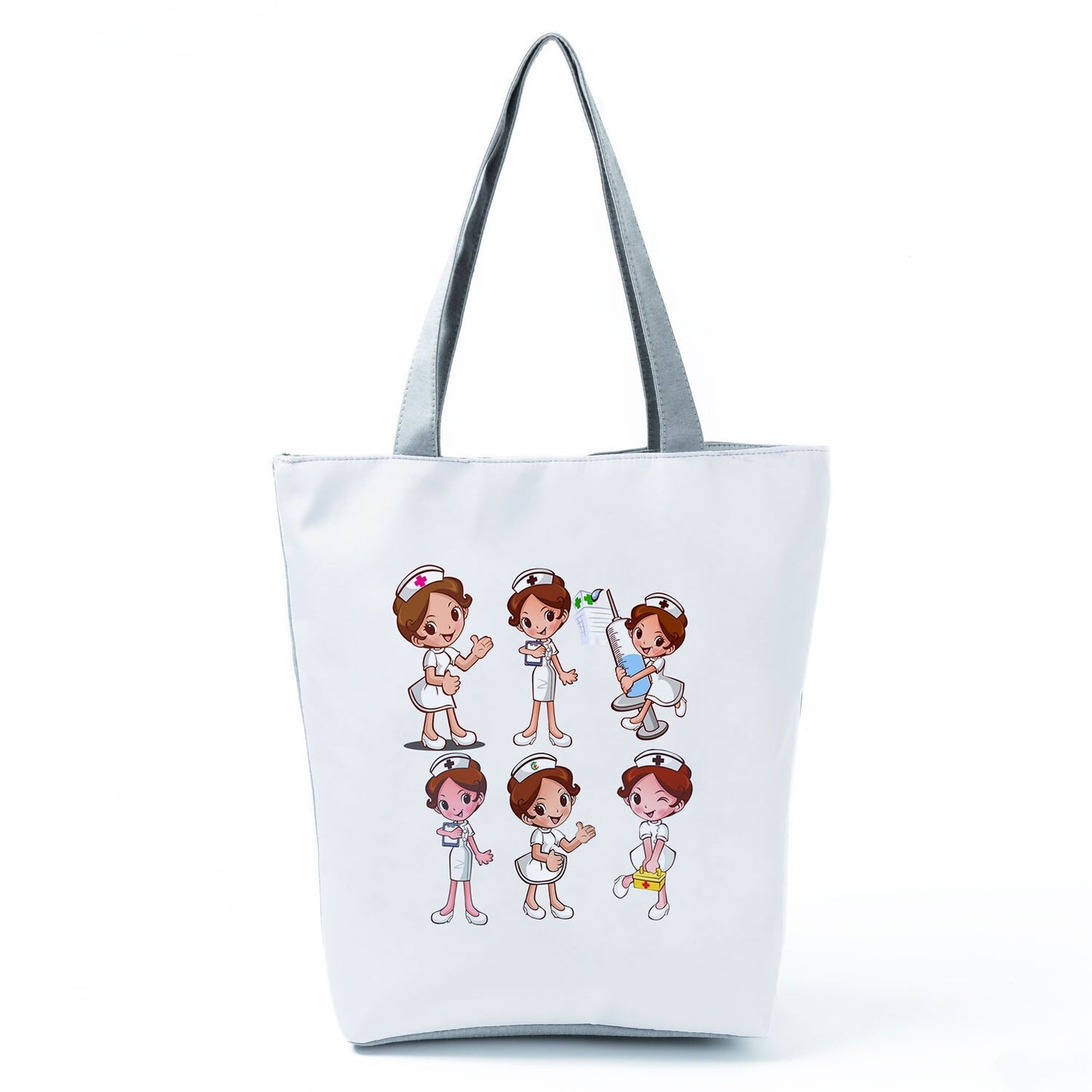 Reusable Cartoon Nurse' Tote