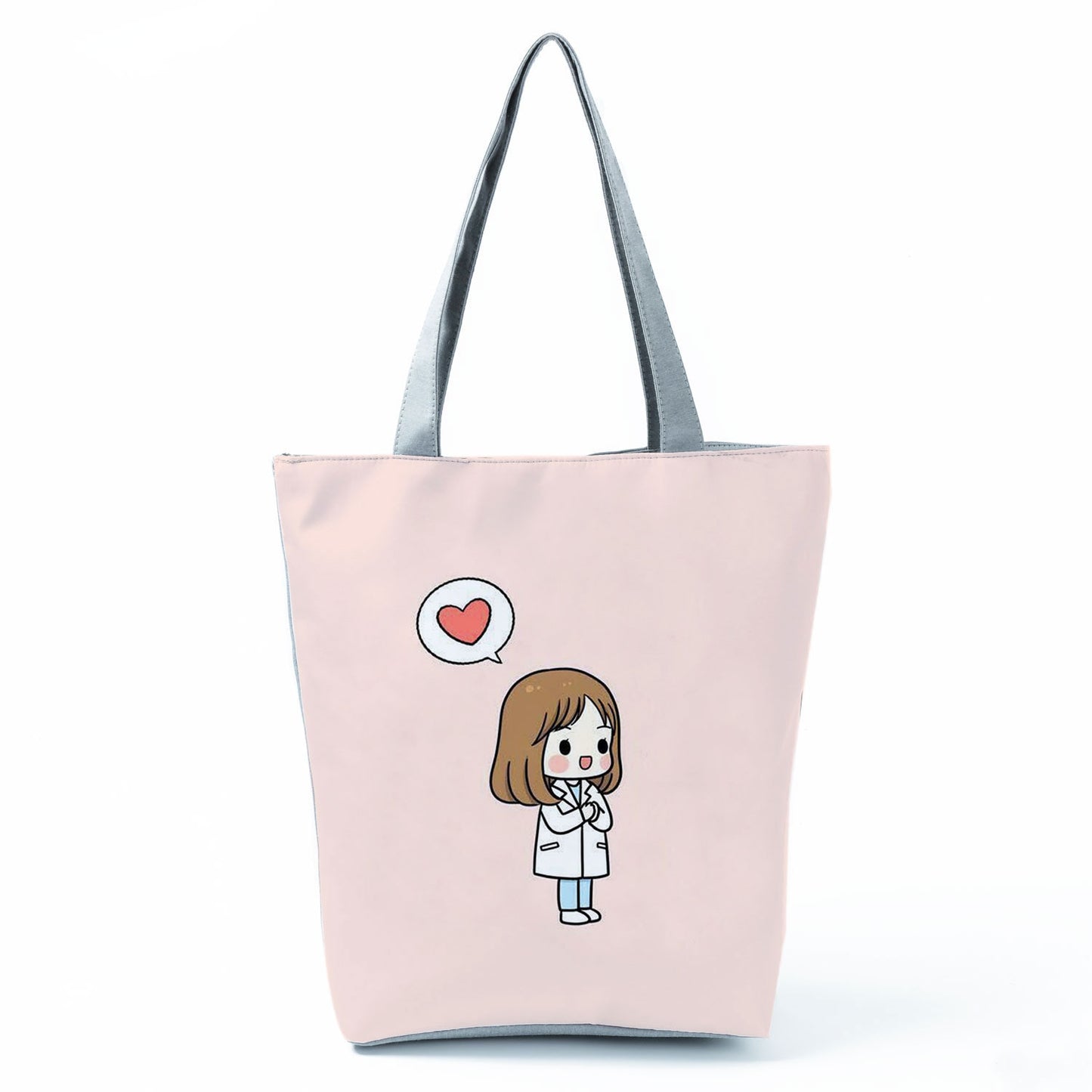 Reusable Cartoon Nurse' Tote