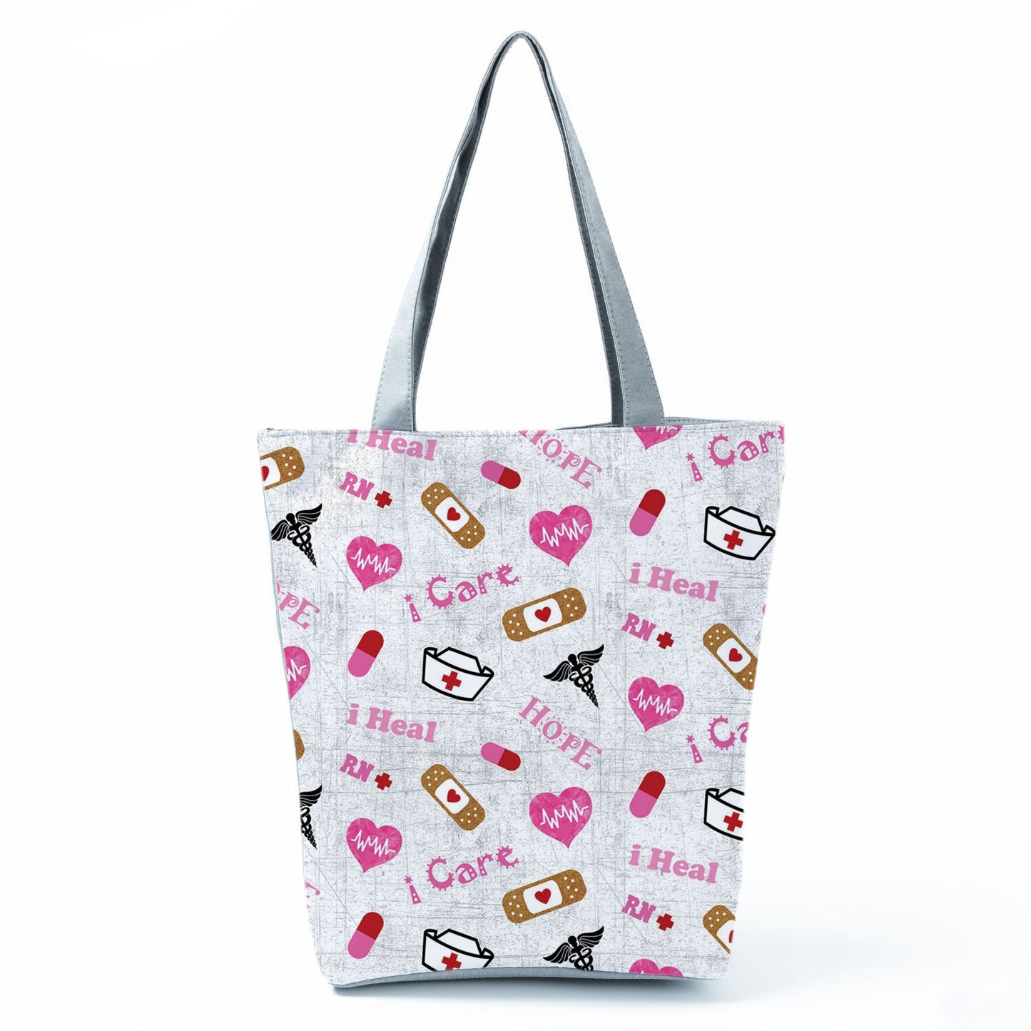 Reusable Cartoon Nurse' Tote