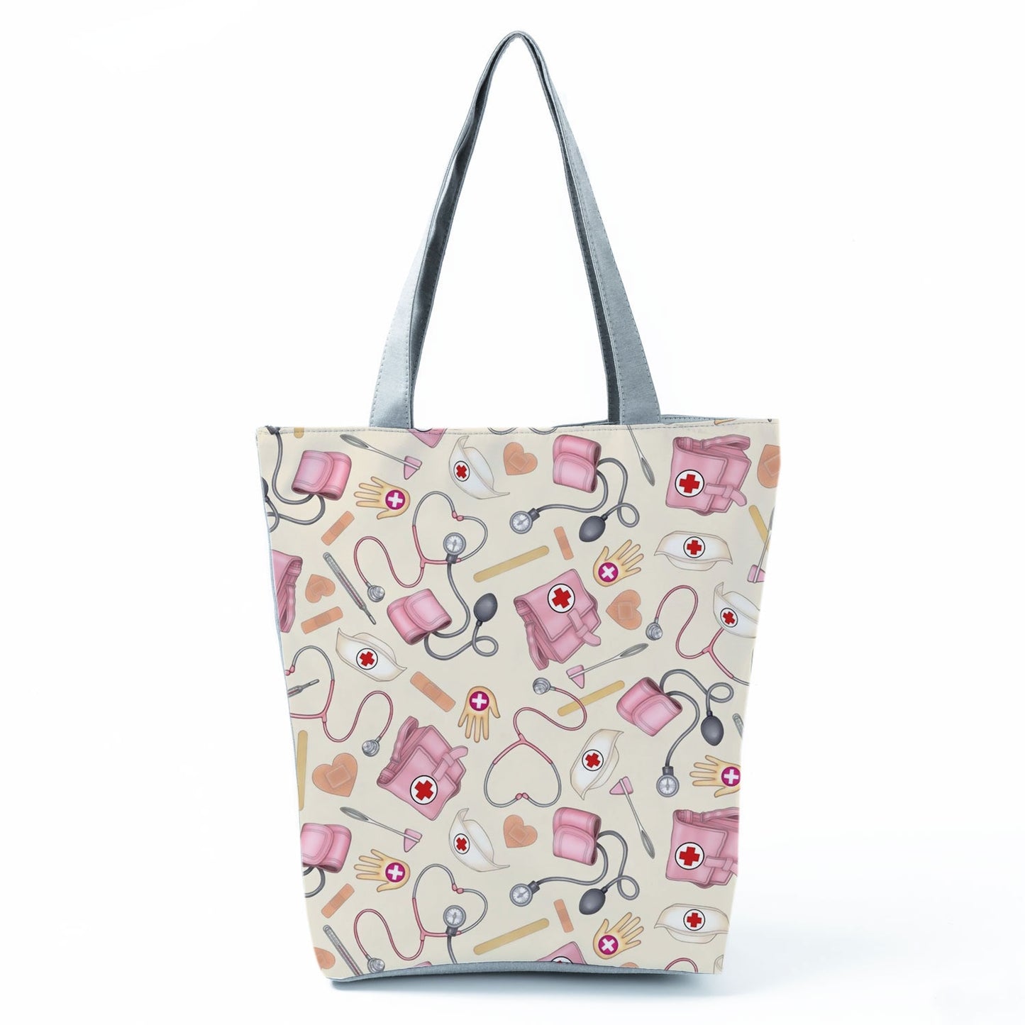 Reusable Cartoon Nurse' Tote