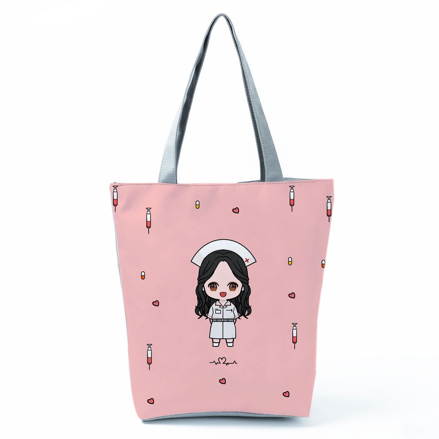 Reusable Cartoon Nurse' Tote