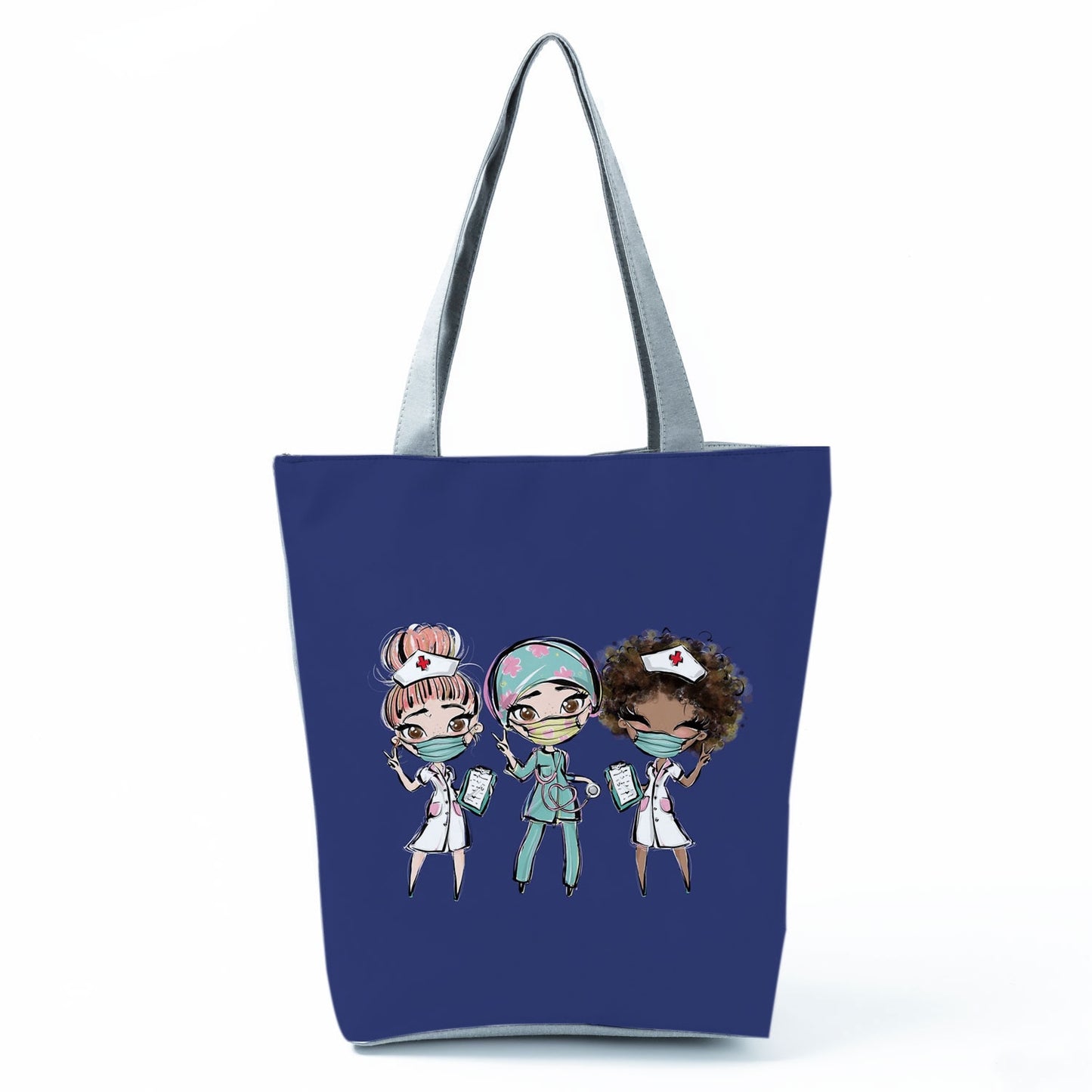 Reusable Cartoon Nurse' Tote