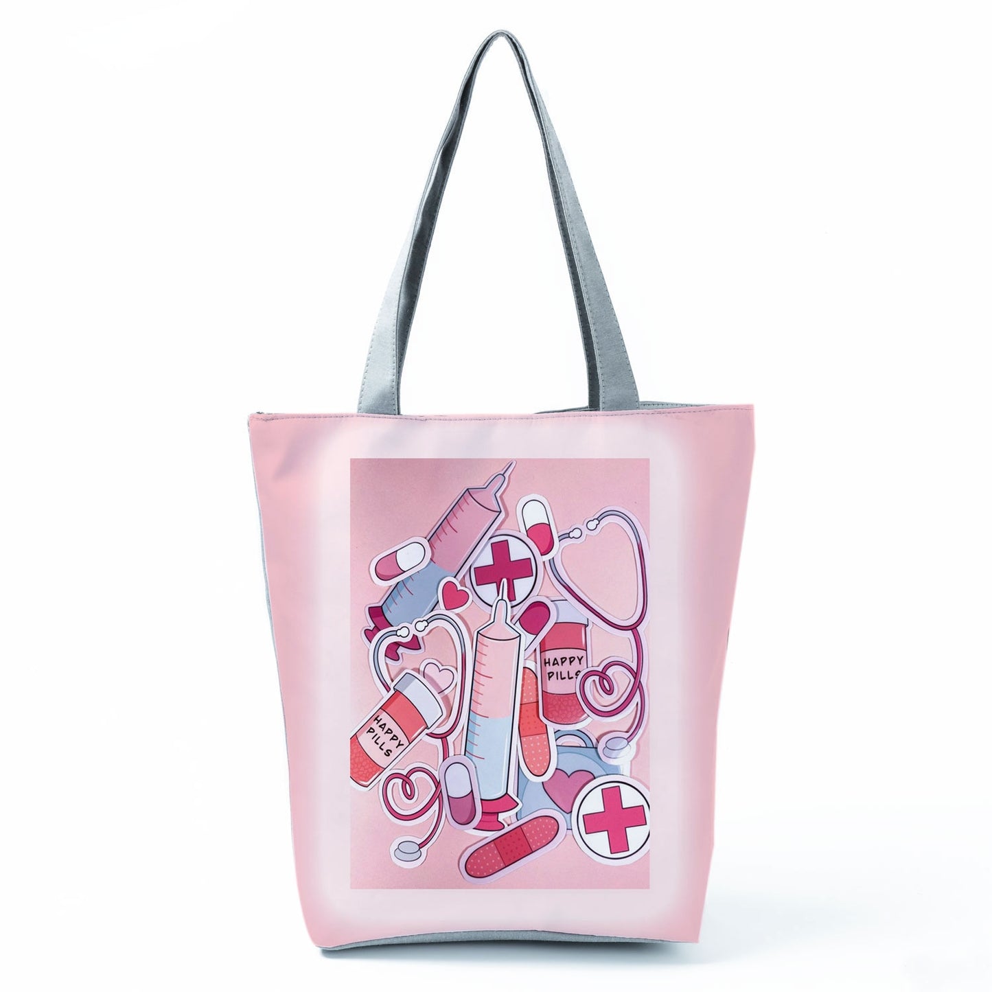 Reusable Cartoon Nurse' Tote