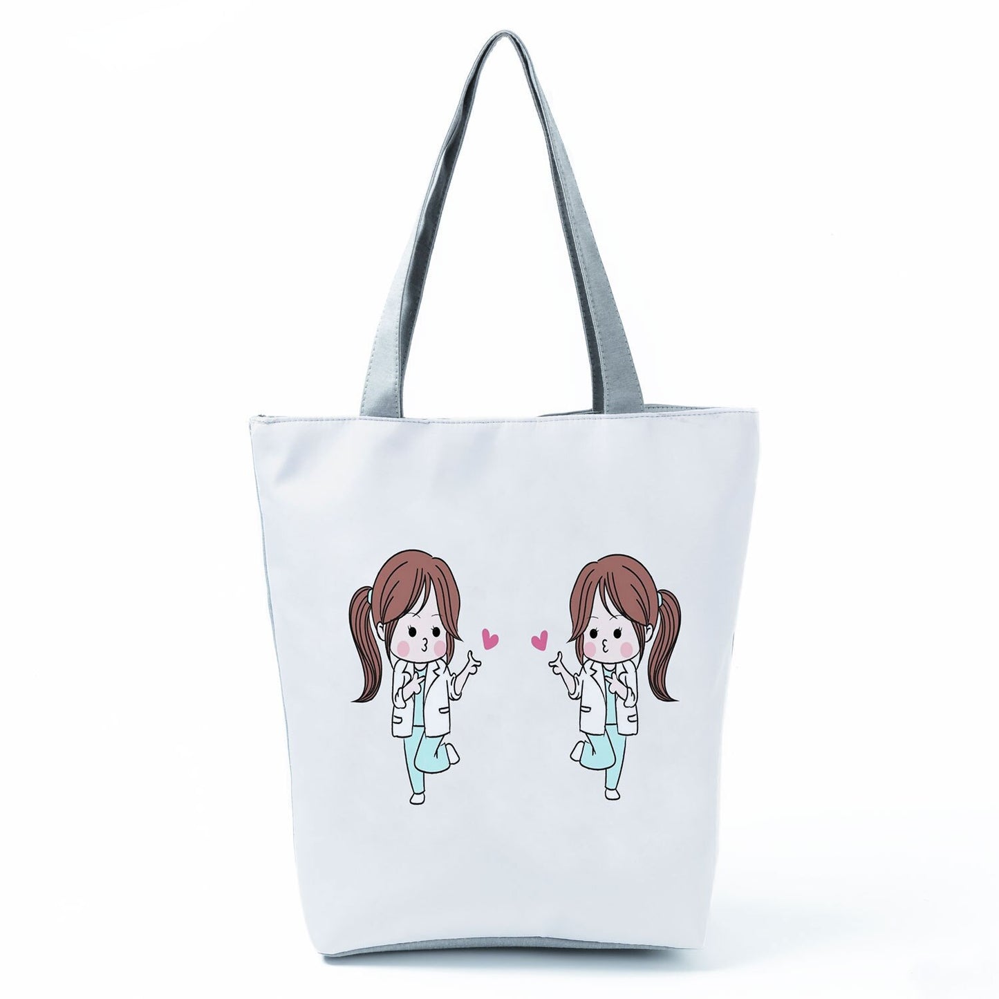 Reusable Cartoon Nurse' Tote