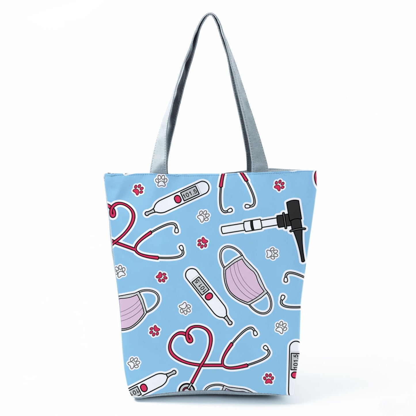 Reusable Cartoon Nurse' Tote