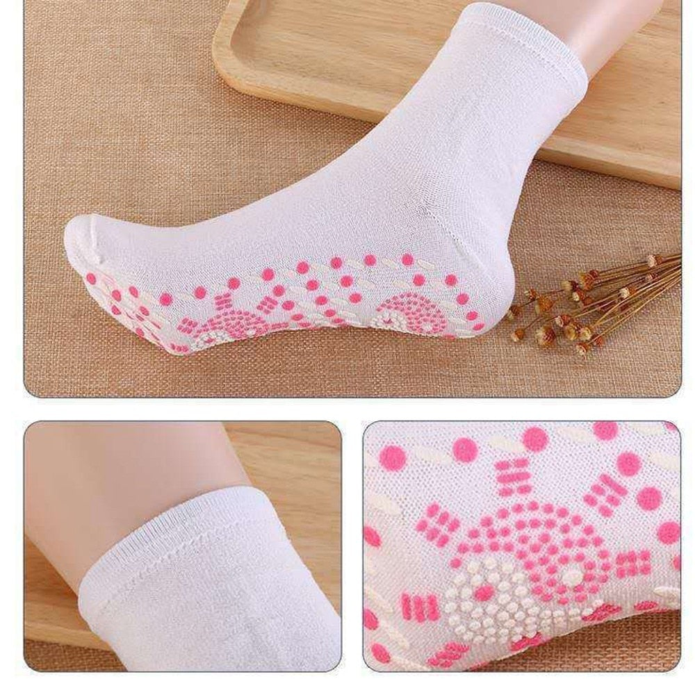 2PCS Tourmaline Magnetic Sock Self-Heating Therapy Magnet Socks Unisex Warm Health Care Socks Anti-fatigue Massage