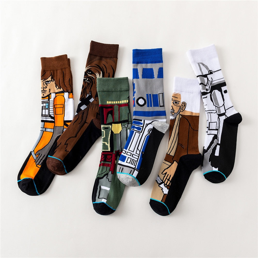 Star Wars Movie, Master Yoda, R2-D2, Cosplay, Wookie, Novelty Unisex Socks