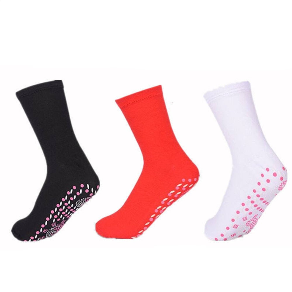 2PCS Tourmaline Magnetic Sock Self-Heating Therapy Magnet Socks Unisex Warm Health Care Socks Anti-fatigue Massage