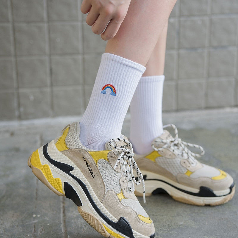 Embroidered Tube Socks