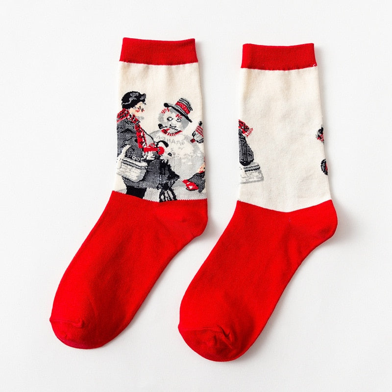 Retro Painting Unisex Socks