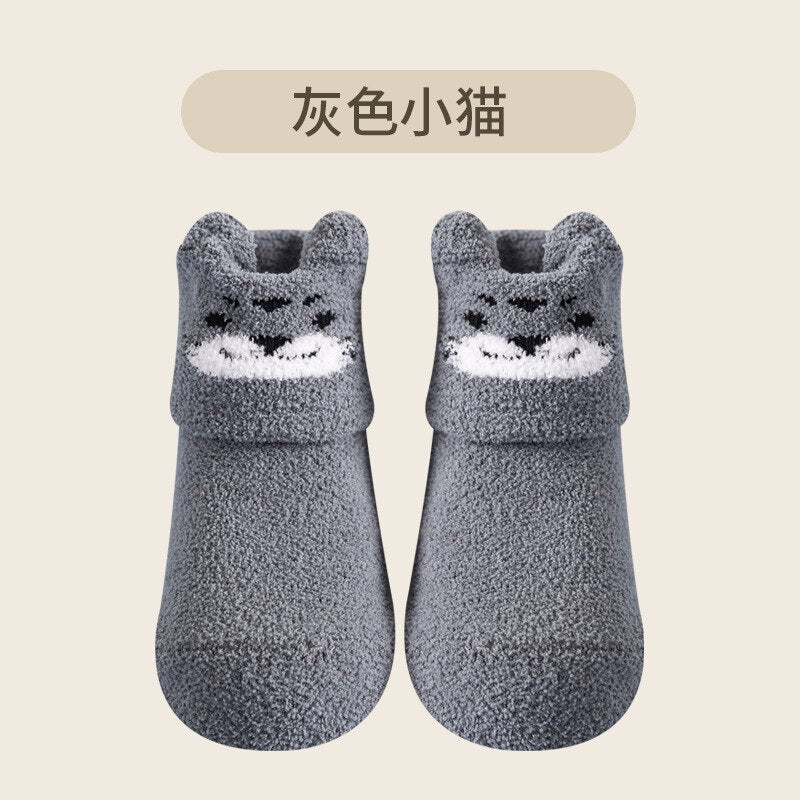 Children's Non-Slip Fleece Elastic Socks