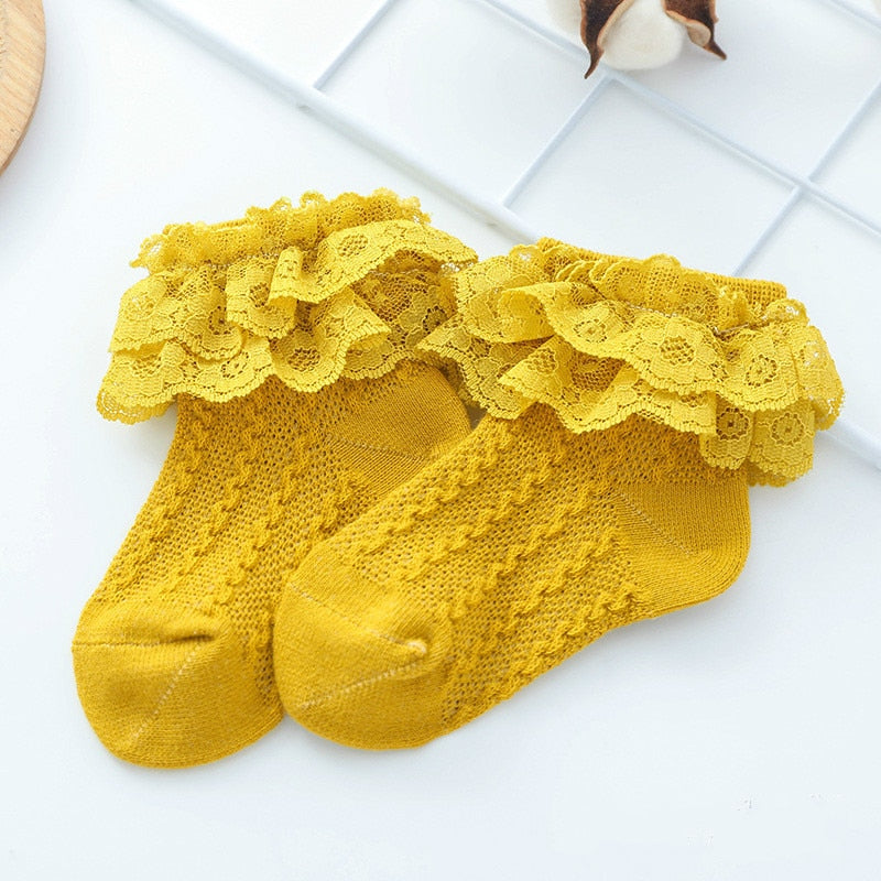 Lace & Ruffled Socks for the Baby Girl's