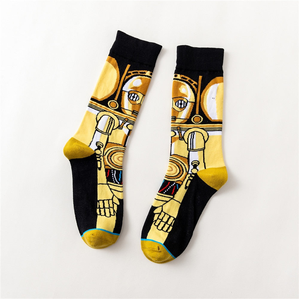 Star Wars Movie, Master Yoda, R2-D2, Cosplay, Wookie, Novelty Unisex Socks