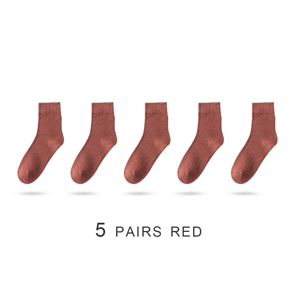 Women's Bamboo Fiber Socks, Five Pair Bundle