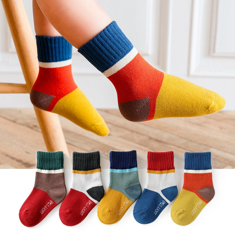 5 Pair Children's Socks 1-12 years