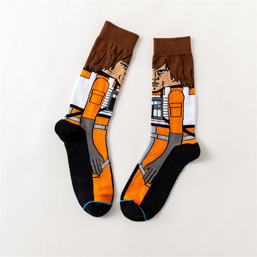 Star Wars Movie, Master Yoda, R2-D2, Cosplay, Wookie, Novelty Unisex Socks