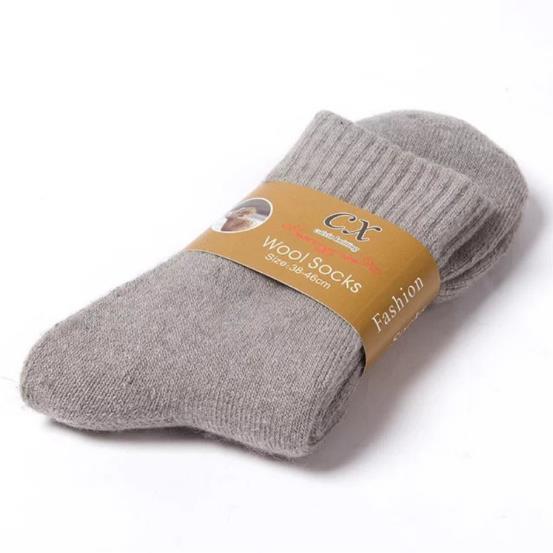 Men’s Winter Wool Socks, Five Pair Bundle