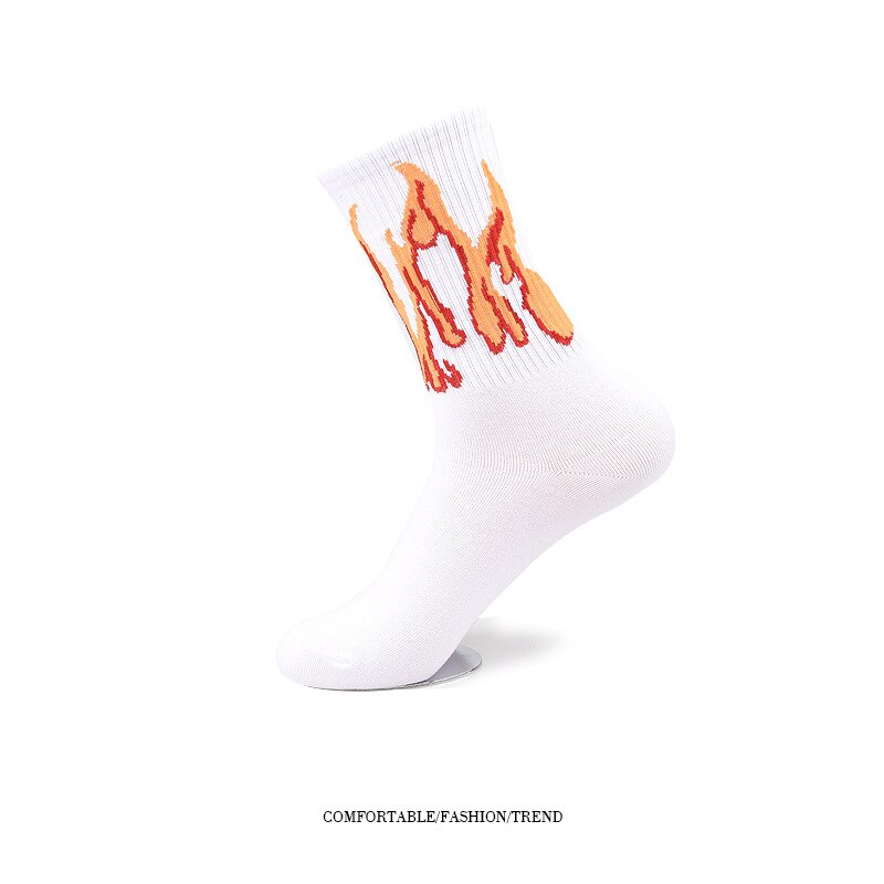 Unisex Skateboard Socks On Fire