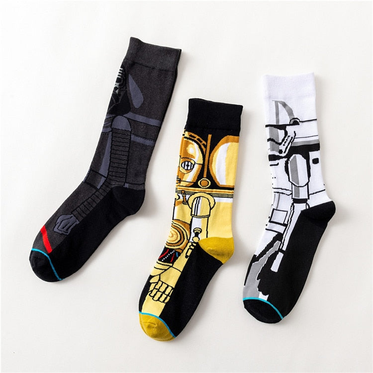 Star Wars Movie, Master Yoda, R2-D2, Cosplay, Wookie, Novelty Unisex Socks