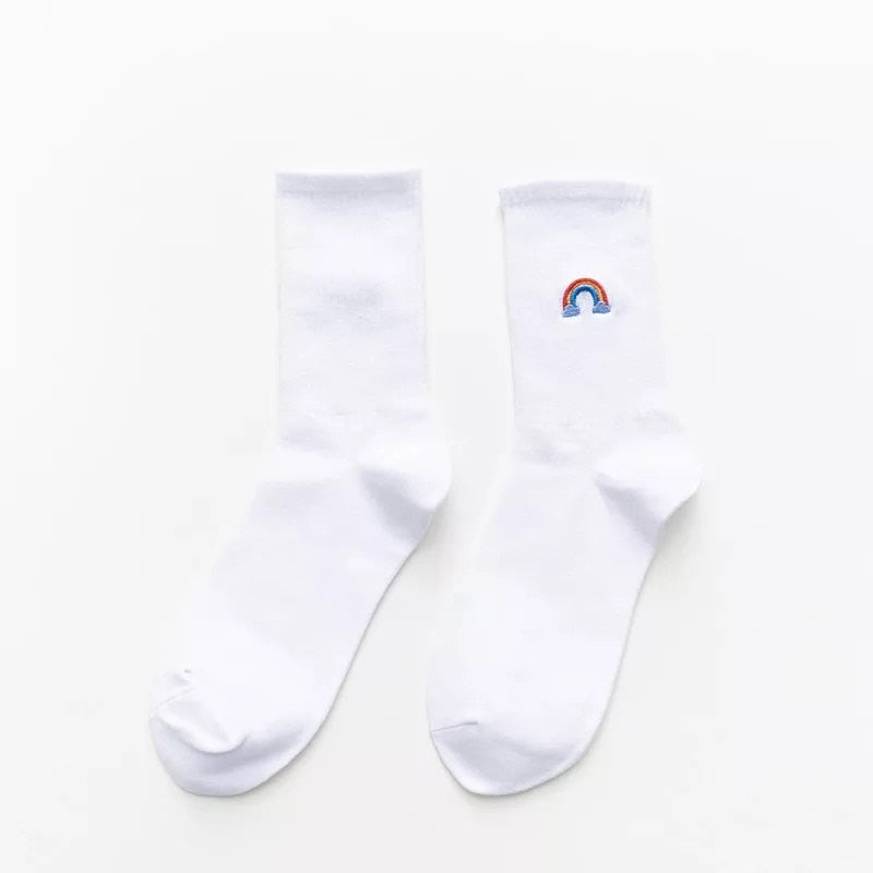 Embroidered Tube Socks