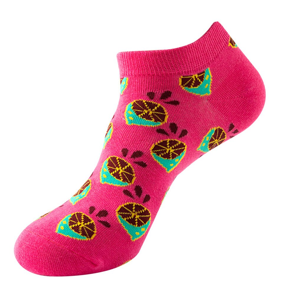 Men and Women Spring and summer thin boat socks with fun and colorful prints