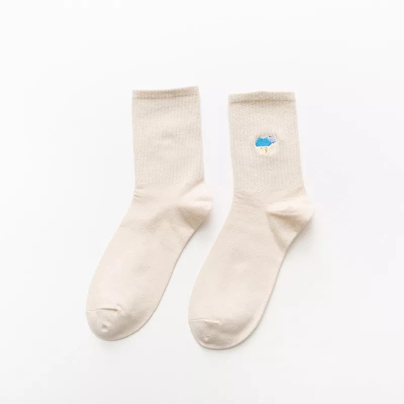 Embroidered Tube Socks