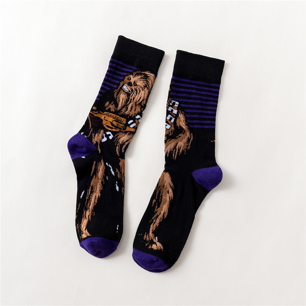 Star Wars Movie, Master Yoda, R2-D2, Cosplay, Wookie, Novelty Unisex Socks