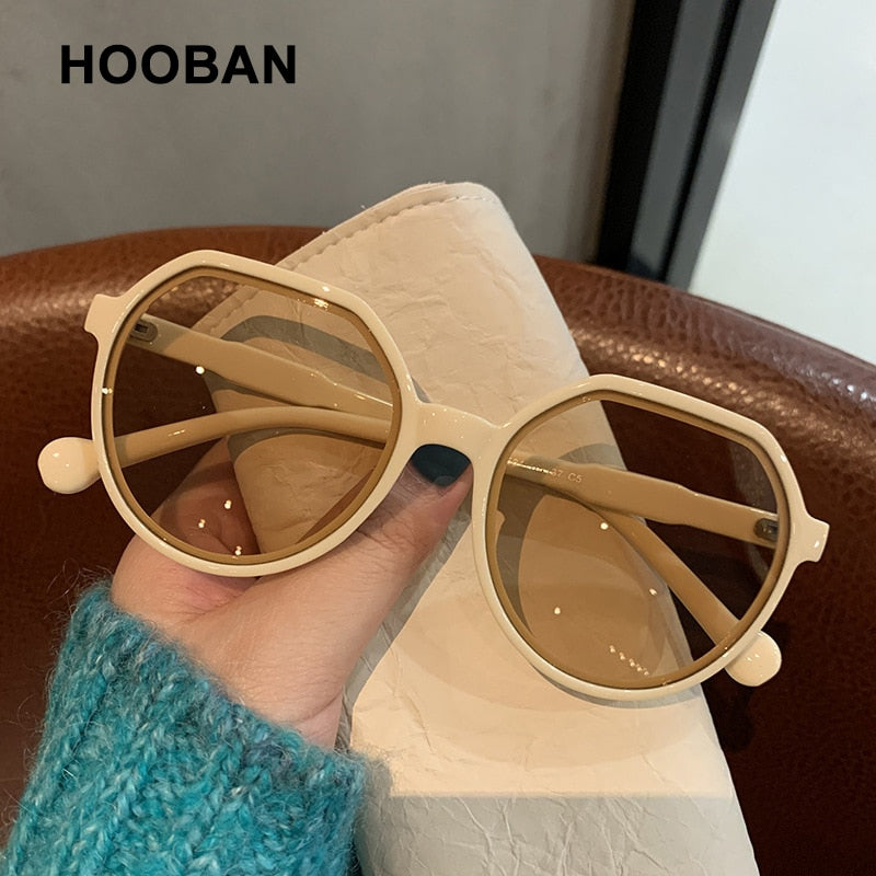 Women's Square Top Round Sunglasses