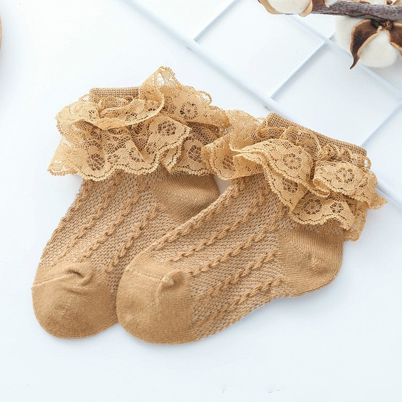 Lace & Ruffled Socks for the Baby Girl's