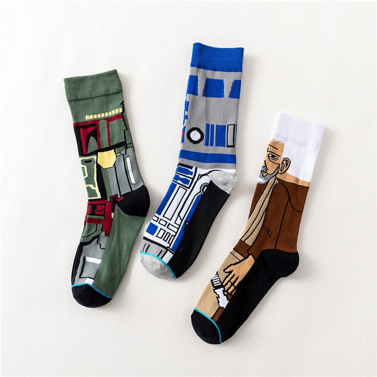 Star Wars Movie, Master Yoda, R2-D2, Cosplay, Wookie, Novelty Unisex Socks